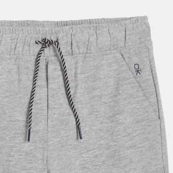 شورت برمودا قطن رمادي للأولاد